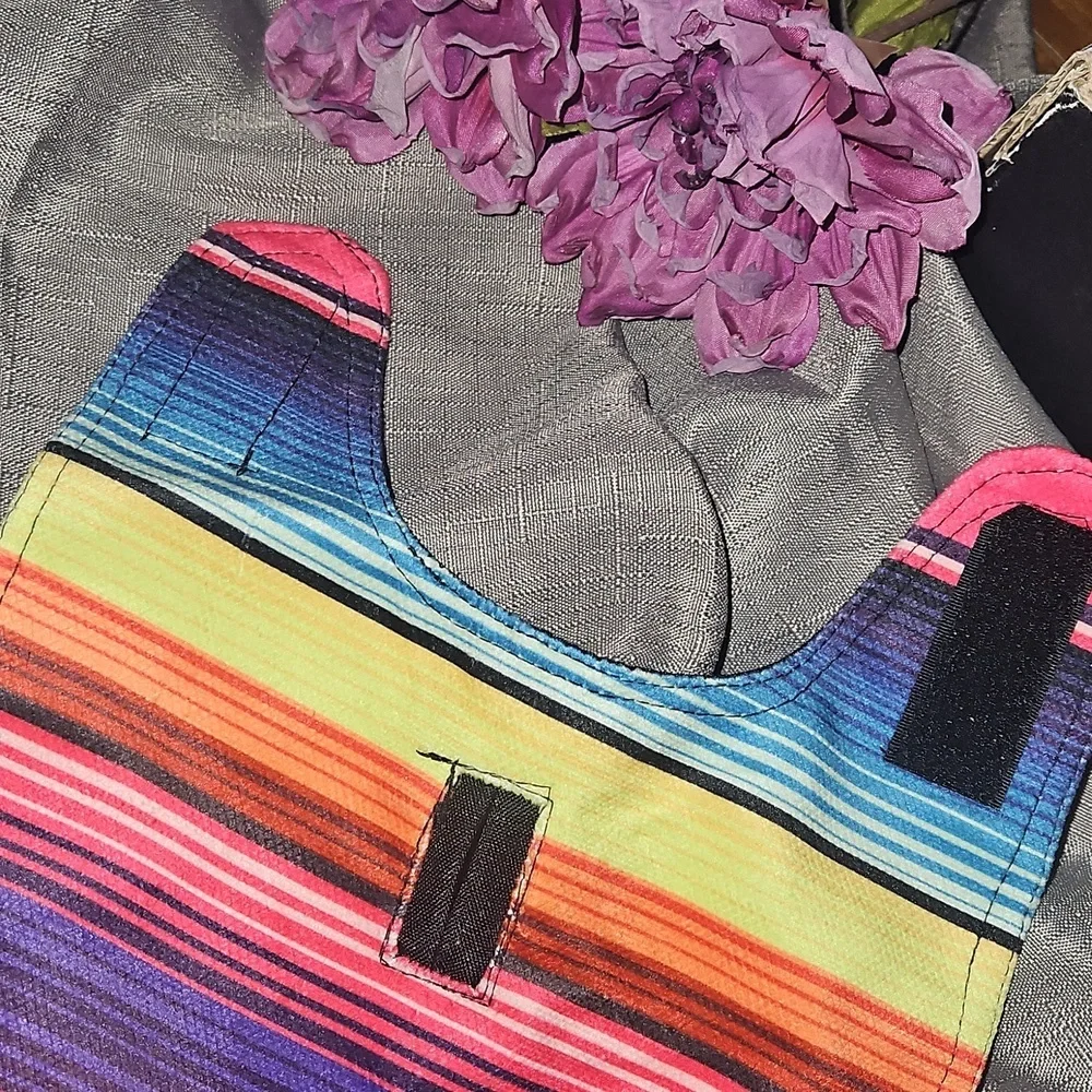 NIB Colorful Striped Dog Jacket Small
